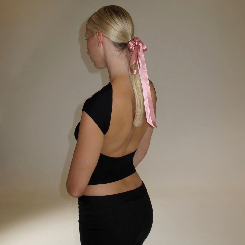 Black Open Back Top - Picture 1 of 7